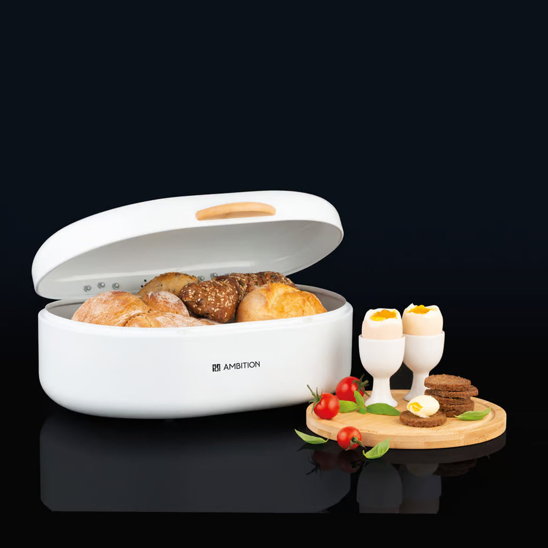 Ambition broodbrood, staal, met houten handvat, wit, 35 cm, Olivier