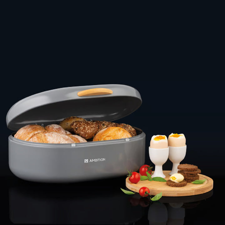 Ambition broodbrood, staal, met houten handvat, grijs, 35 cm, Olivier