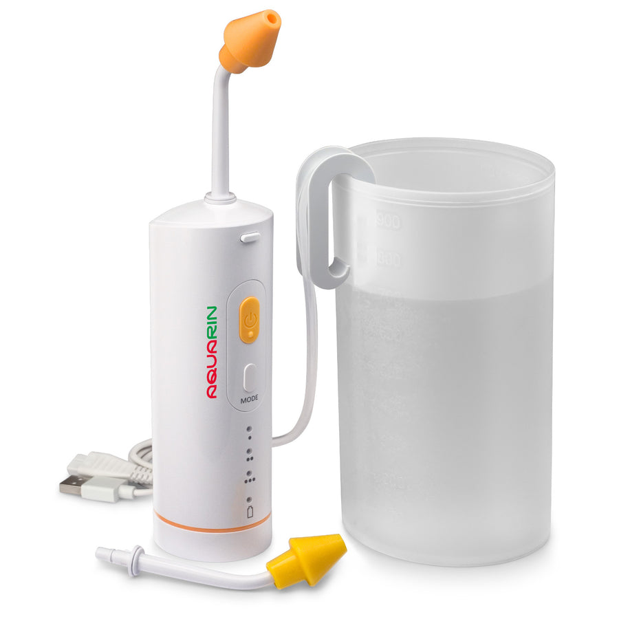 AQUARIN irrigator, neusspoeling, 900 ml beker, 2 opzetstukken, LD-N1