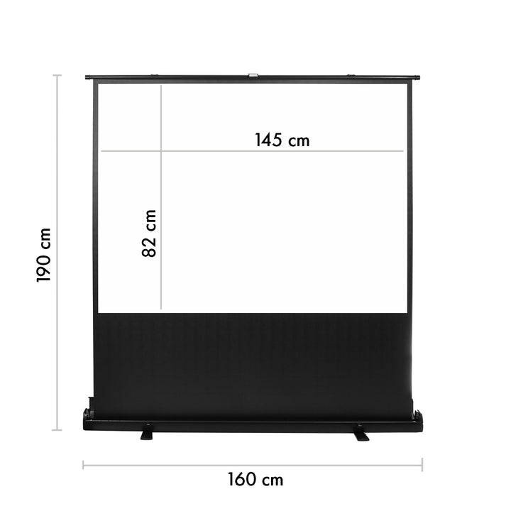 Draagbaar projectiescherm Maclean, compact, vloer, 66", 16:9, MC-210