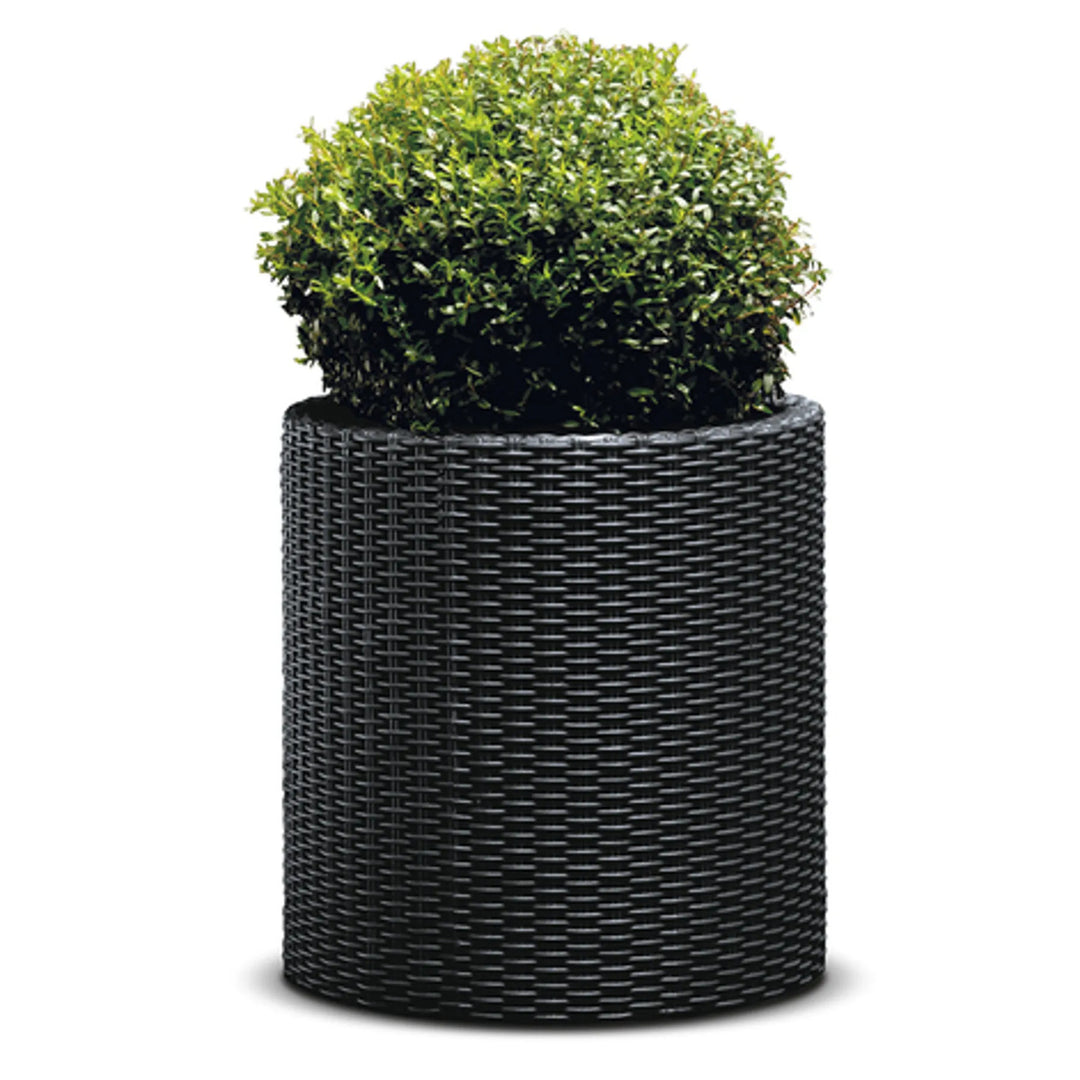 Keter bloempot, rond, diameter 36 cm, antraciet, Cilinder Plantenbak M