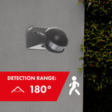 Maclean infrarood PIR bewegingsmelder IP44 grijs bereik 12m max. belasting 800/1200W MCE358 GR