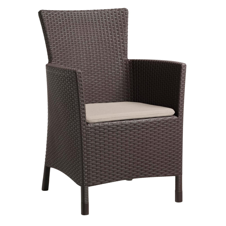 Keter tuinstoel, met kussen, UV-bestendig, bruin-beige, Iowa