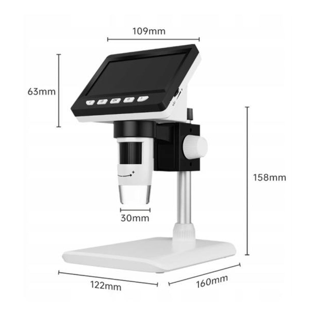 Lamex LXM289 Digitale microscoop LCD-scherm 4,3 inch (10,9 cm) TFT-paneel 1000x vergroting 1080p