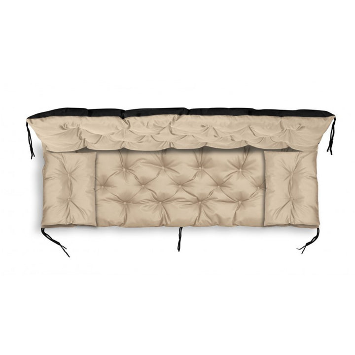 Tuinset beige 150x60x50cm + 2 kussens 42 x 42 cm