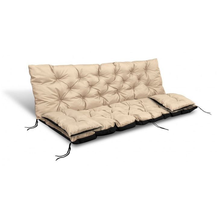 Tuinset beige 150x60x50cm + 2 kussens 42 x 42 cm