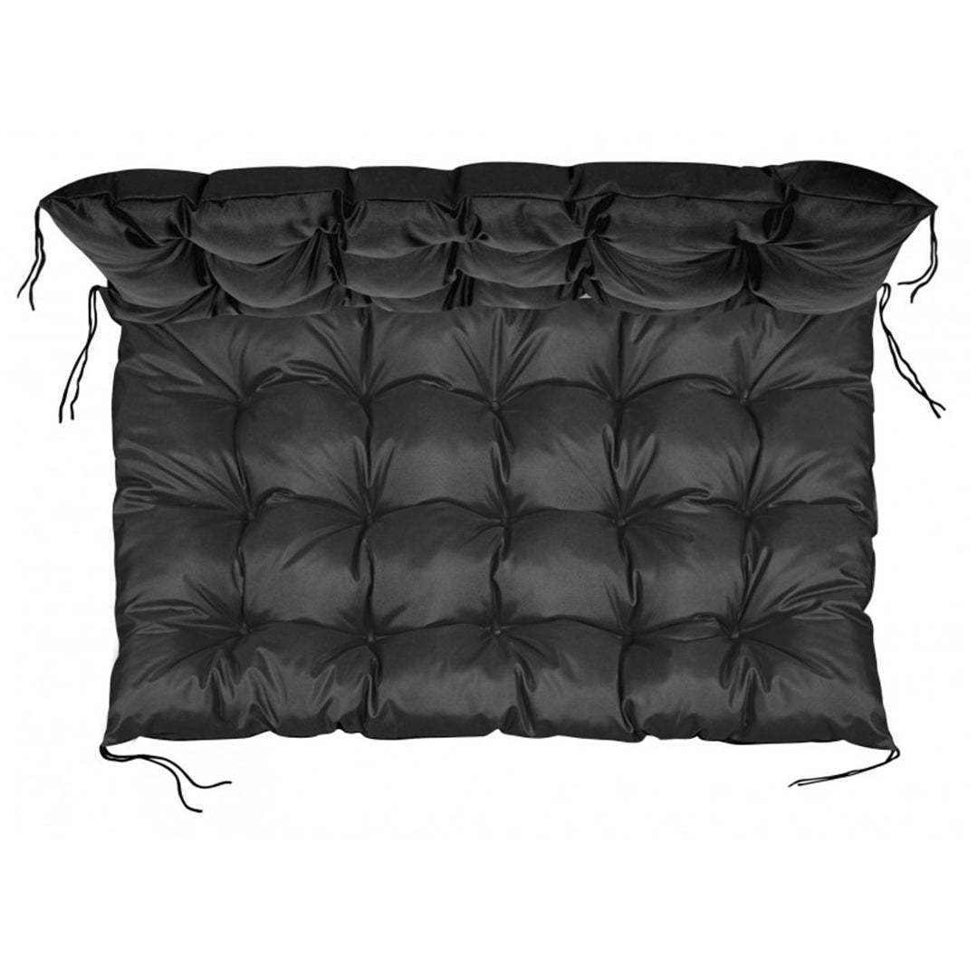 Waterdicht pallet tuinkussen zwart 120x80 cm bankzitting van EUROPALETTE in zwart