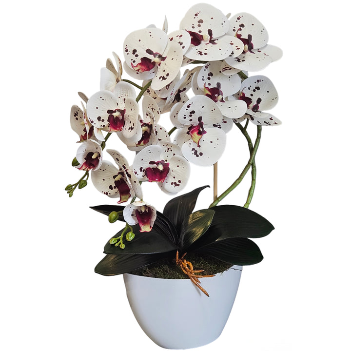Damich kunstorchidee, bloemen, gemaakt van rubber, 2pgk