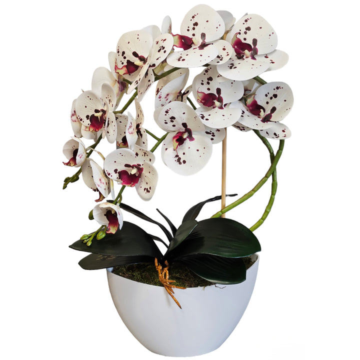 Damich kunstorchidee, bloemen, gemaakt van rubber, 2pgk