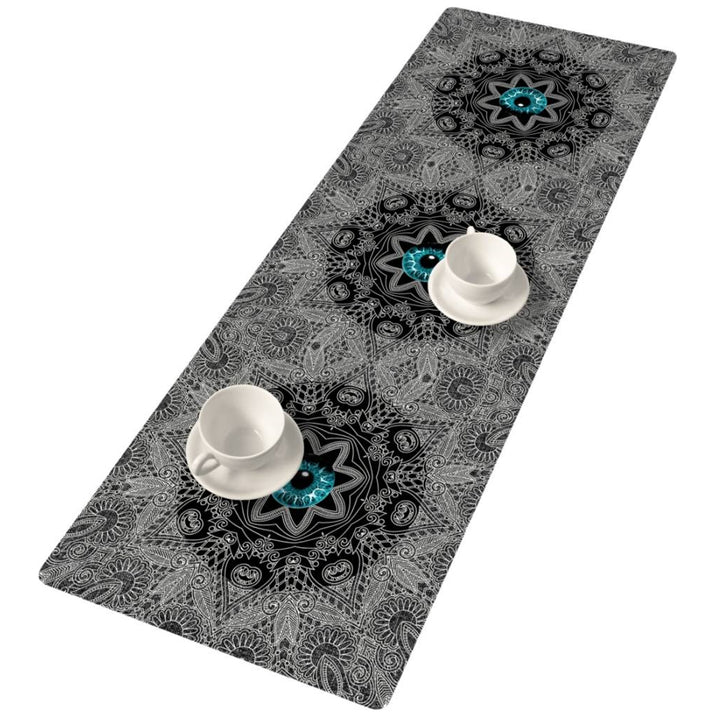 Bertoni tafelloper, vilt, 115x40cm, Look print patroon