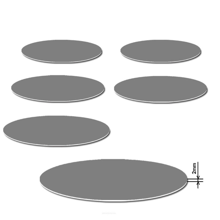 Bertoni tafelmattenset, 6 stuks, rond, 33 cm, Look