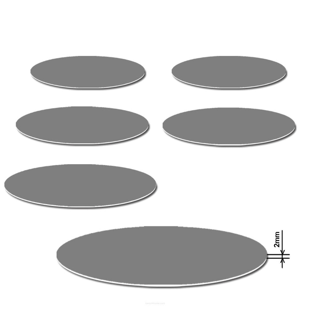 Bertoni tafelmattenset, 6 stuks, rond, 33 cm, Kempas