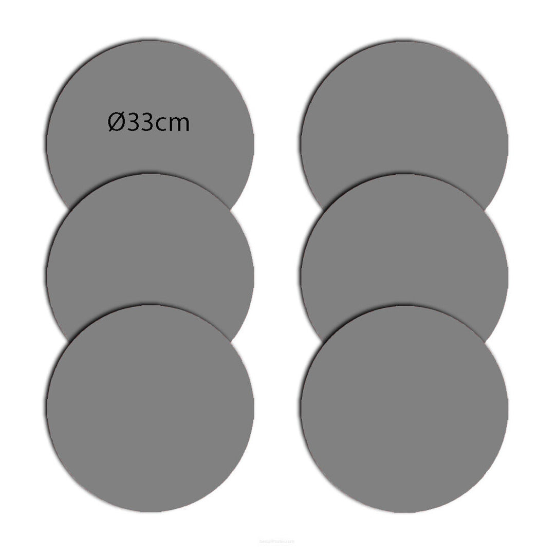 Bertoni tafelmattenset, 6 stuks, rond, 33 cm, Bouquet