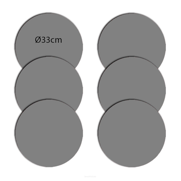 Bertoni tafelmattenset, 6 stuks, rond, 33 cm, Bouquet
