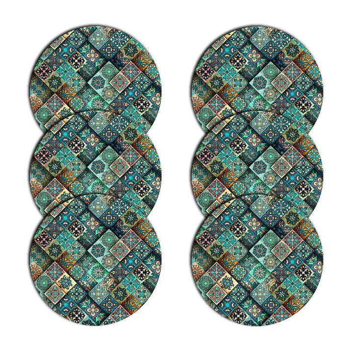 Bertoni tafelmattenset, 6 stuks, rond, 33 cm, Estera