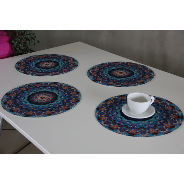 Bertoni tafelmattenset, 4 stuks, rond, 33 cm, Barcelona