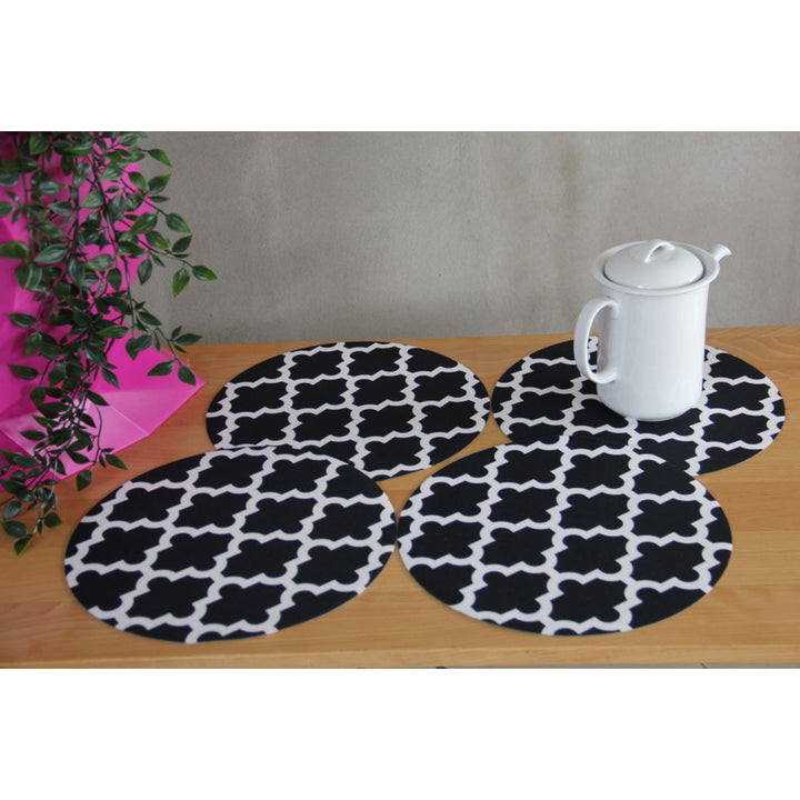 Bertoni tafelmattenset, 4 stuks, rond, 33 cm, Marokko Nacht