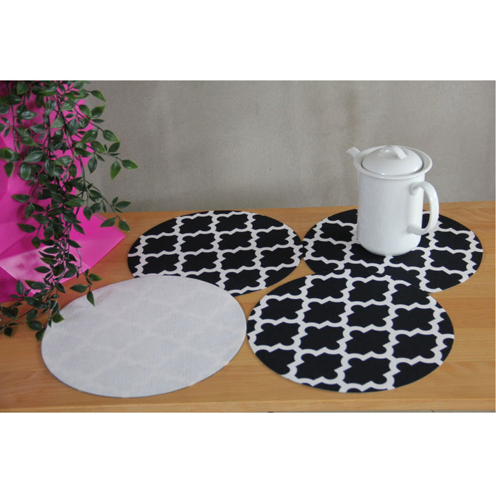 Bertoni tafelmattenset, 4 stuks, rond, 33 cm, Marokko Nacht