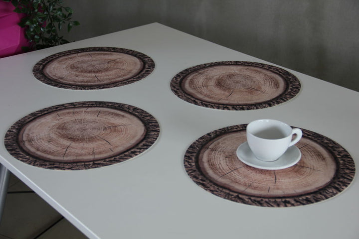 Bertoni tafelmattenset, 4 stuks, rond, 33 cm, Robina