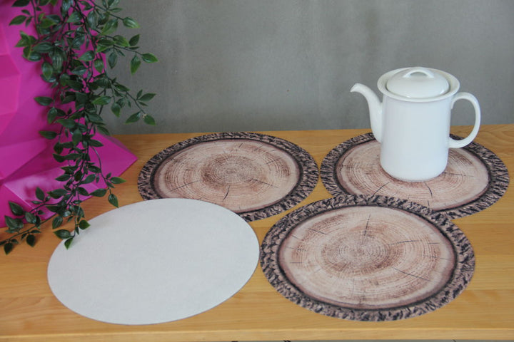 Bertoni tafelmattenset, 4 stuks, rond, 33 cm, Robina