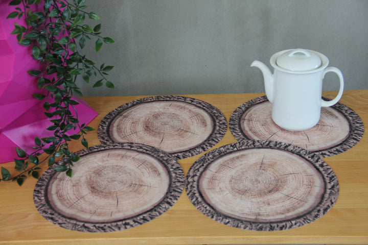 Bertoni tafelmattenset, 4 stuks, rond, 33 cm, Robina
