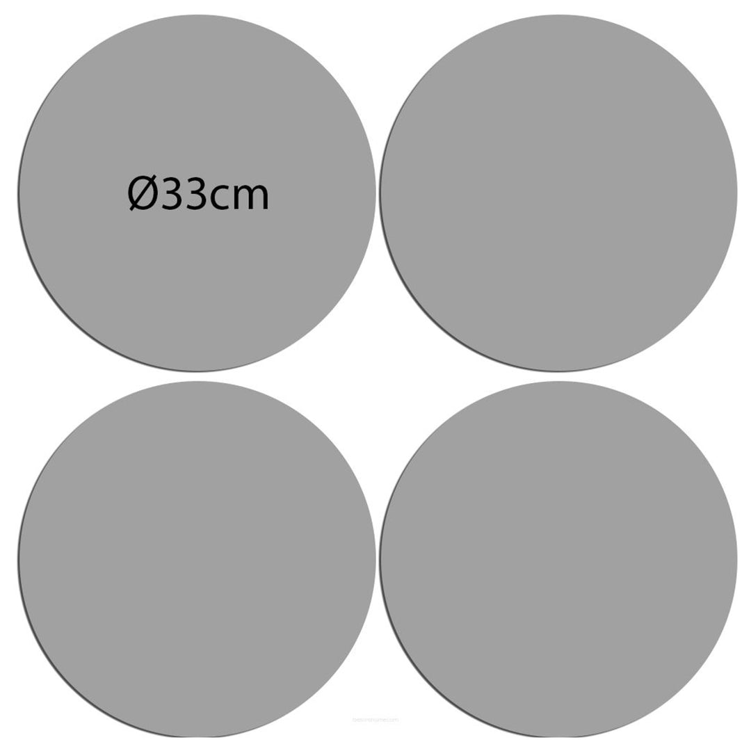 Bertoni tafelmattenset, 4 stuks, rond, 33 cm, Galapagos nacht