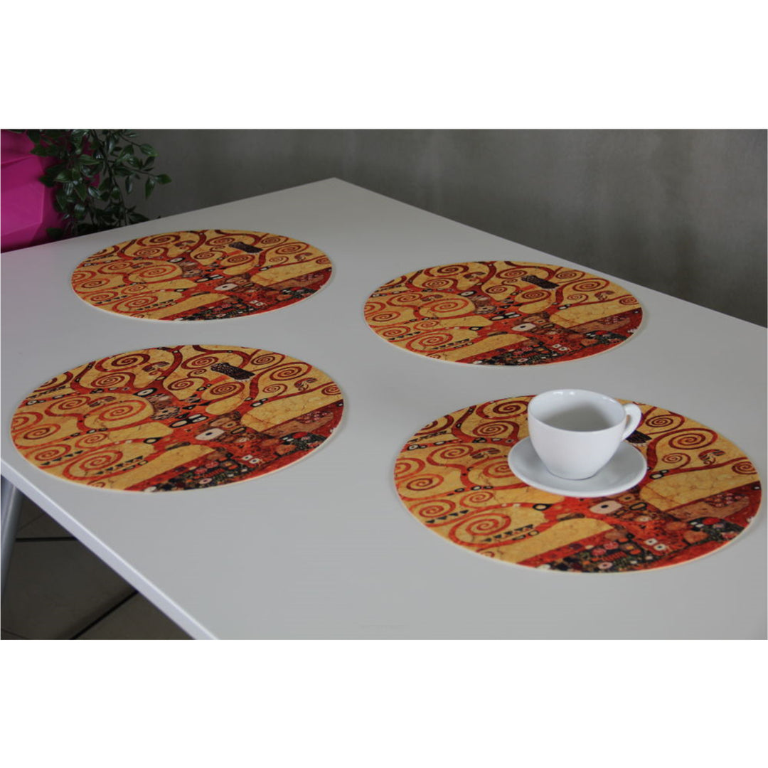 Bertoni tafelmattenset, 4 stuks, rond, 33 cm, Artdeco