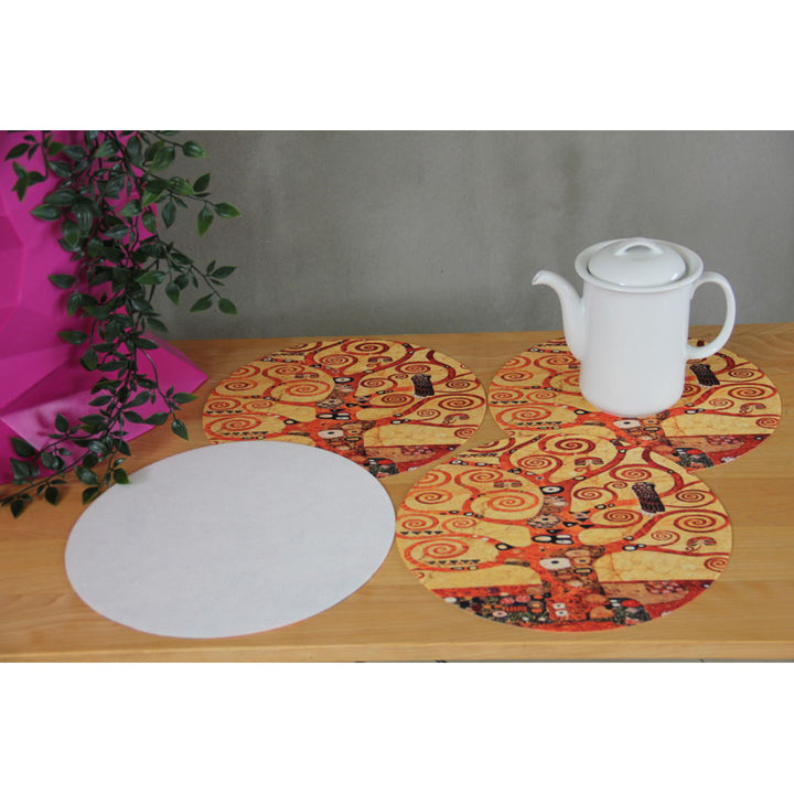 Bertoni tafelmattenset, 4 stuks, rond, 33 cm, Artdeco