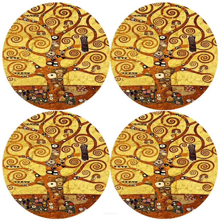 Bertoni tafelmattenset, 4 stuks, rond, 33 cm, Artdeco