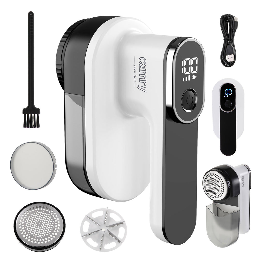 Camry Tissue Shaver, LCD-display, oplaadbare Li-Ion-batterij, wit en zwart, CR 9620