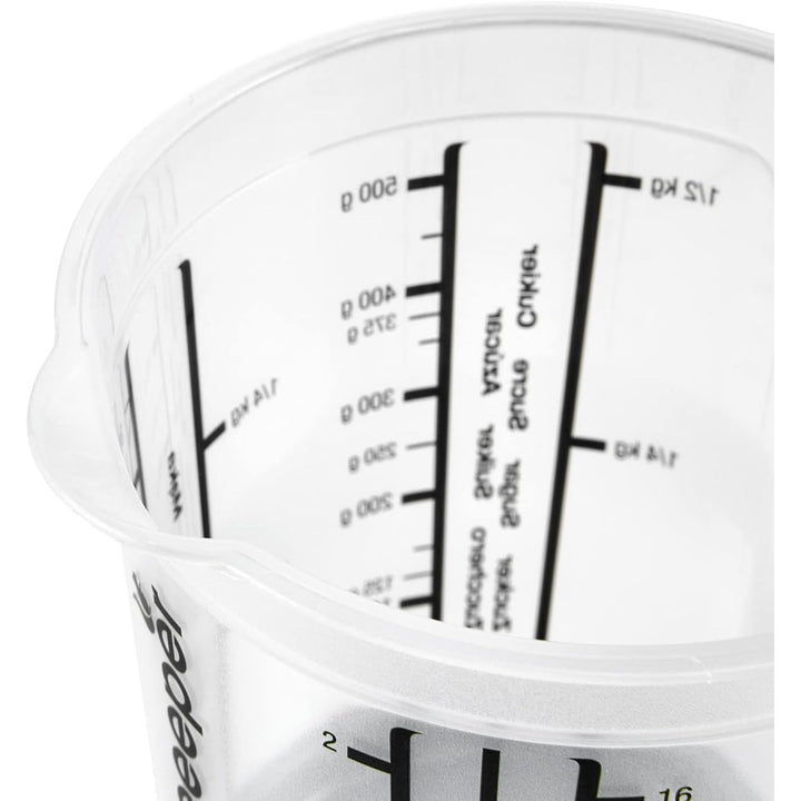 Keeeper maatbeker, antislip, met handvat, 0,5l, nordic grijs, Masimmo