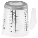 Keeeper maatbeker, antislip, met handvat, 1l, nordic grijs, Masimmo