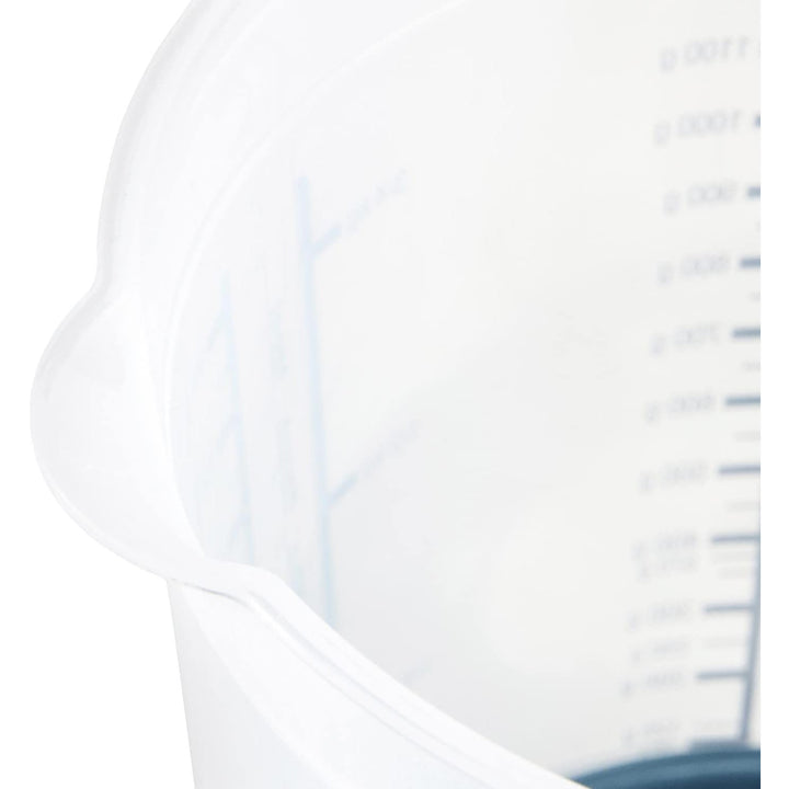 Keeeper maatbeker, antislip, met handvat, 1l, nordic blauw, Masimmo