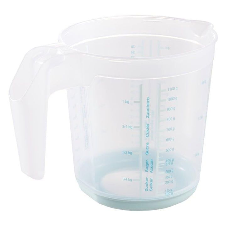 Keeeper maatbeker, antislip, met handvat, 1l, aquamarijn, Masimmo
