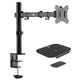 Maclean - Monitorbeugel - Monitorstandaard - bureausteun voor LCD-monitor - dubbele arm - VESA 75x75 en 100x100, 17-32", 8kg en Tafelbladversteviging voor monitortafel