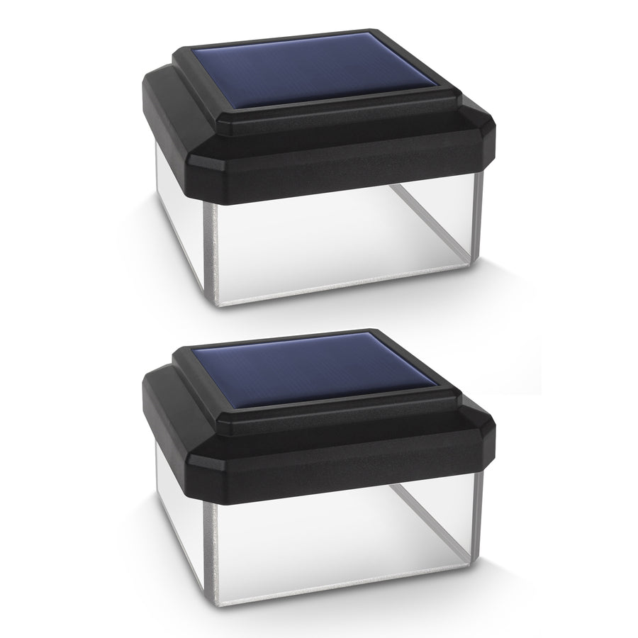 2x GreenBlue LED zonnepaalverlichting, 80x80mm, omhullende kap, GB127