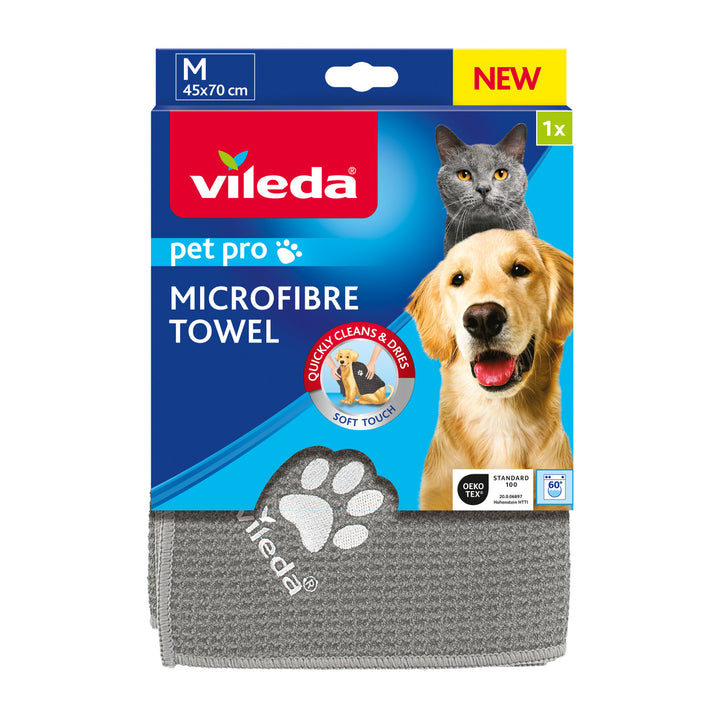 Vileda handdoek voor huisdieren, microvezel, maat M, Pet Pro