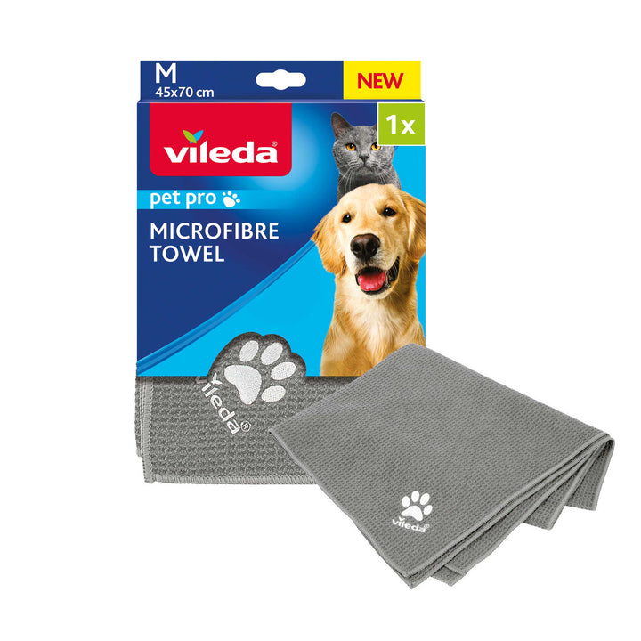 Vileda handdoek voor huisdieren, microvezel, maat M, Pet Pro