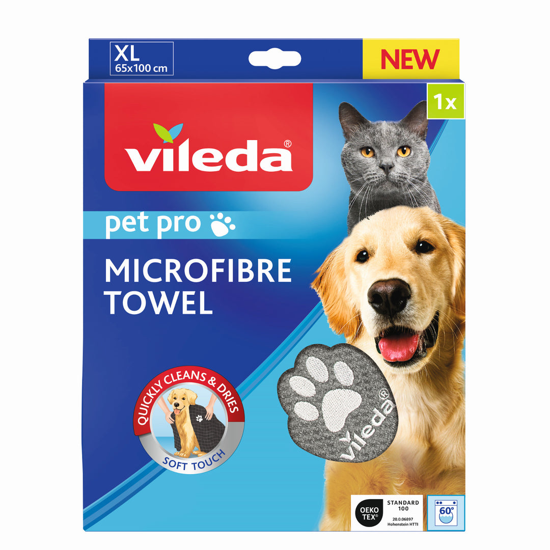 Vileda handdoek voor huisdieren, microvezel, maat XL, Pet Pro