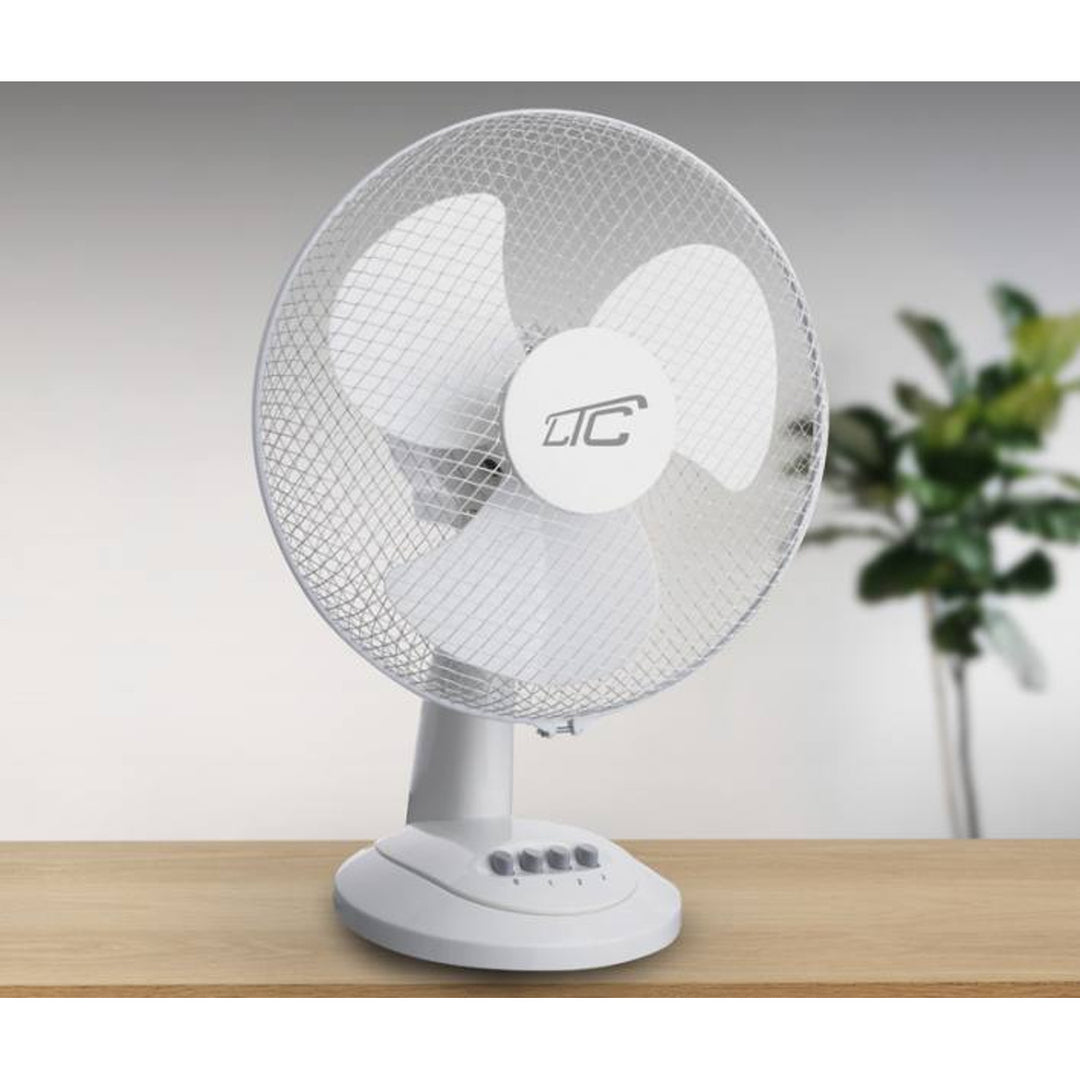 LTC bureauventilator, oscillerend, hoekverstelbaar, 38W, wit, LXWT20