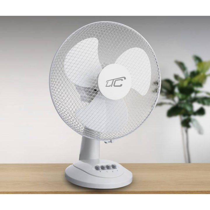 LTC bureauventilator, oscillerend, hoekverstelbaar, 38W, wit, LXWT20