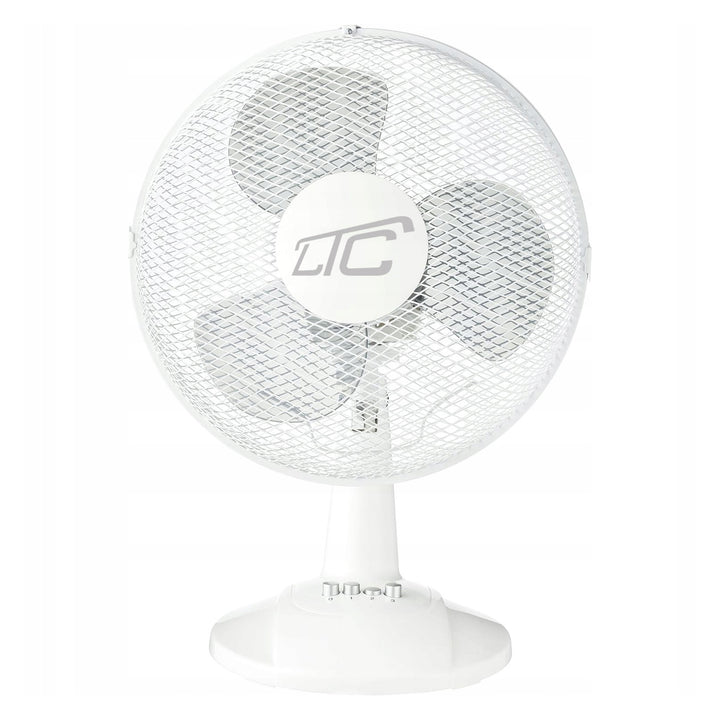 LTC bureauventilator, oscillerend, hoekverstelbaar, 38W, wit, LXWT20