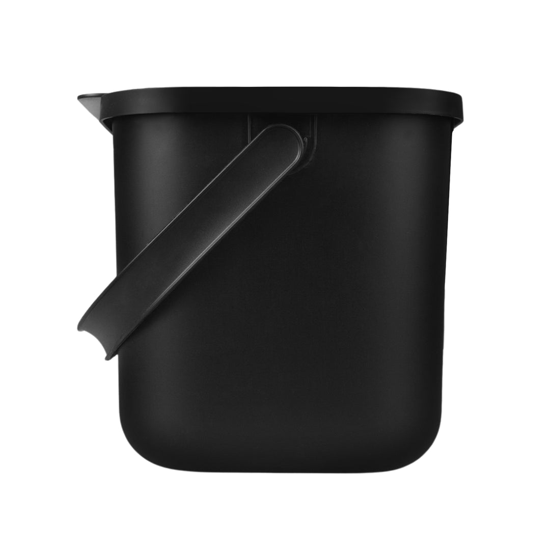 Practic Mini Bini - Afvalbak 6L - met deksel en handvat voor de keuken - BPA-vrij - Zwart - 17cm x 24.5cm x 19cm