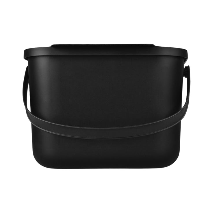 Practic Mini Bini - Afvalbak 6L - met deksel en handvat voor de keuken - BPA-vrij - Zwart - 17cm x 24.5cm x 19cm