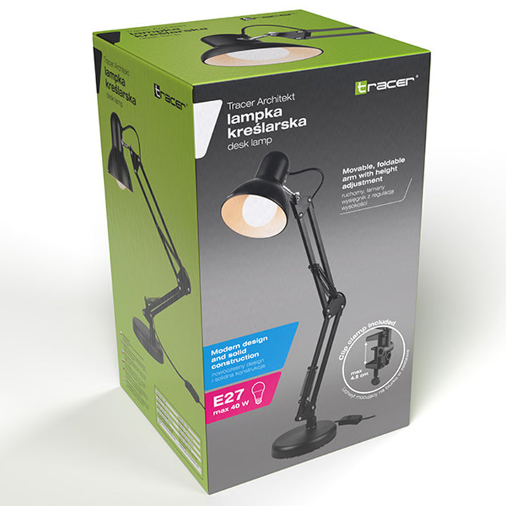Tracer tekenlamp, bureaulamp, E27 draad, max 40W, Architect