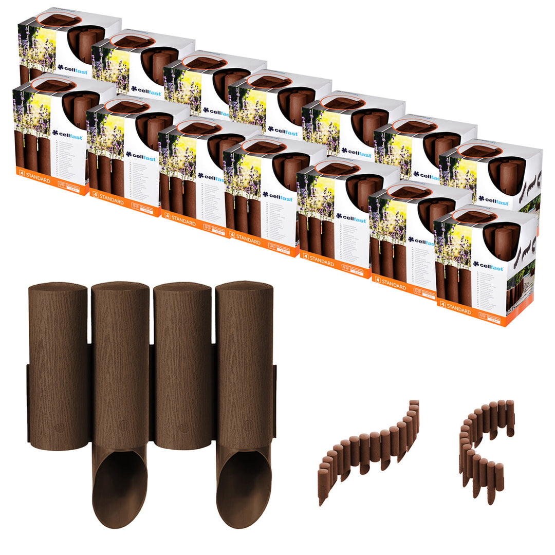 Cellfast tuinpalisade, houtlook, vorstbestendig, lengte 32,2 m, kleur bruin, 34-041