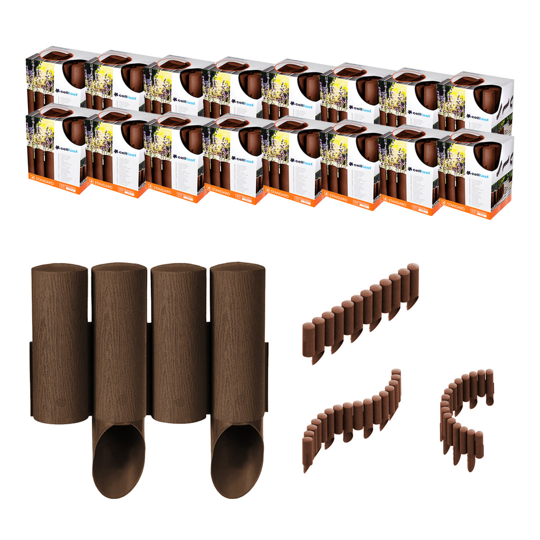 Cellfast tuinpalisade, houtlook, vorstbestendig, lengte 36,8 m, kleur bruin, 34-041