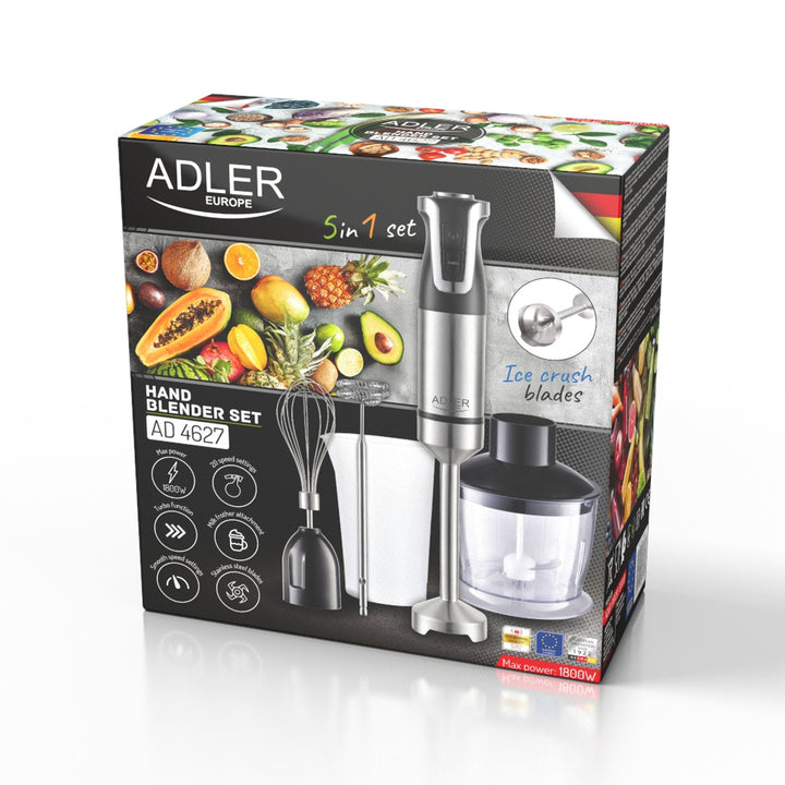 Staafmixer Adler, 20 snelheden, 1800W, Turbo-functie, AD 4627
