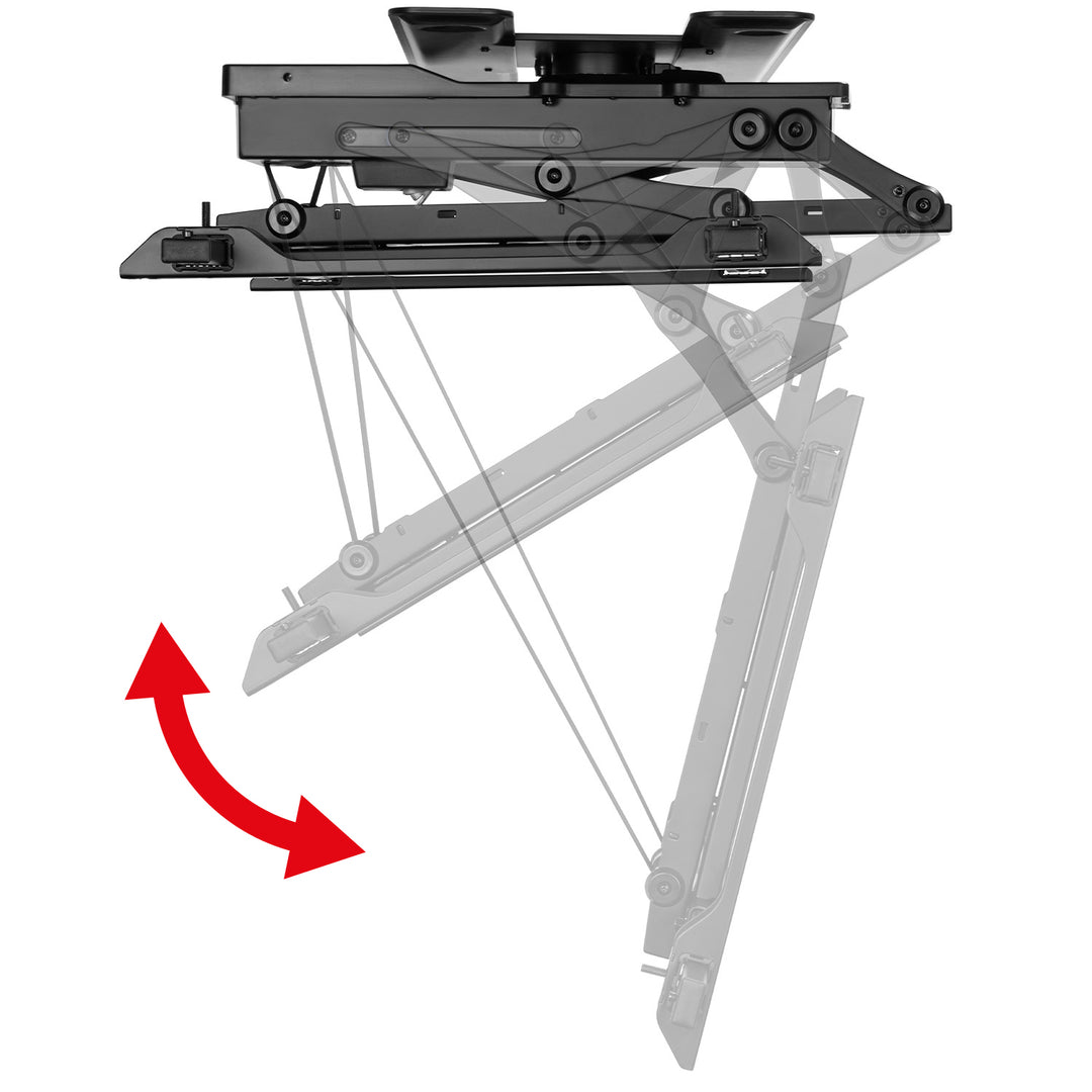 Maclean - Elektrische TV-beugel voor plafondmontage - TUYA ondersteuning, max VESA 600x400, 90st zwenkbaar, 32"-75", 35kg, MC-490