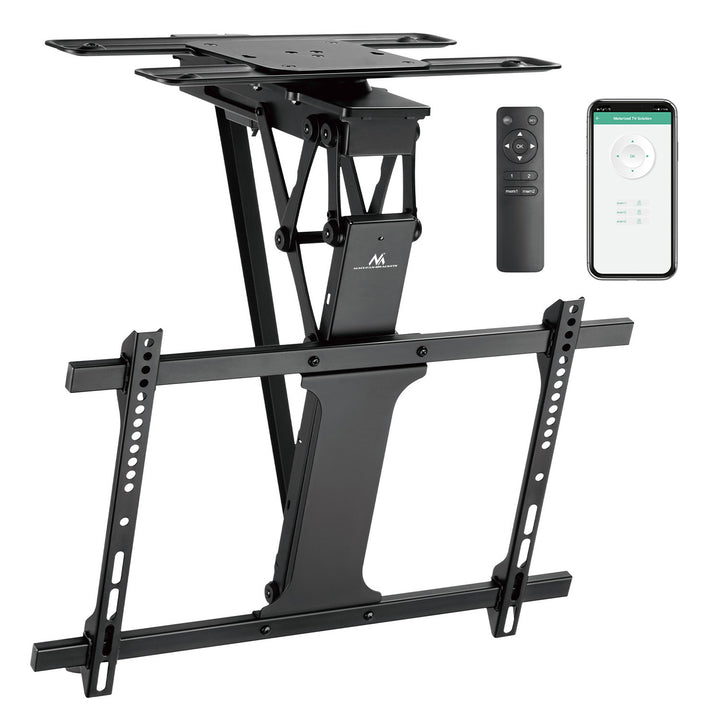 Maclean - Elektrische TV-beugel voor plafondmontage - TUYA ondersteuning, max VESA 600x400, 90st zwenkbaar, 32"-75", 35kg, MC-490